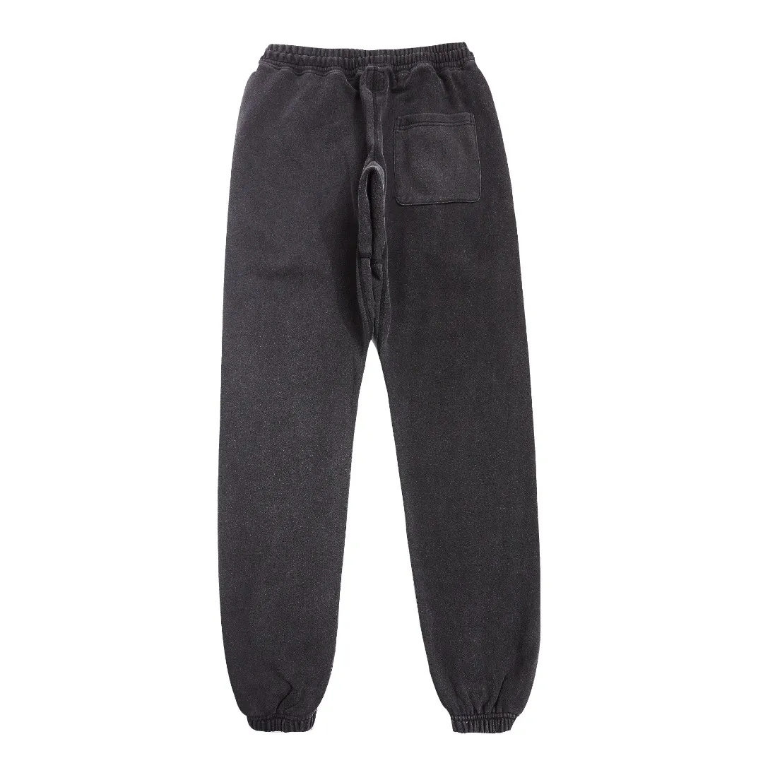 SAINT Michael drawstring elastic edge retro letter ghost print washed and distressed loose plus velvet leggings sweatpants style number: SM638 size: S-M-L-XL color: black price: P236